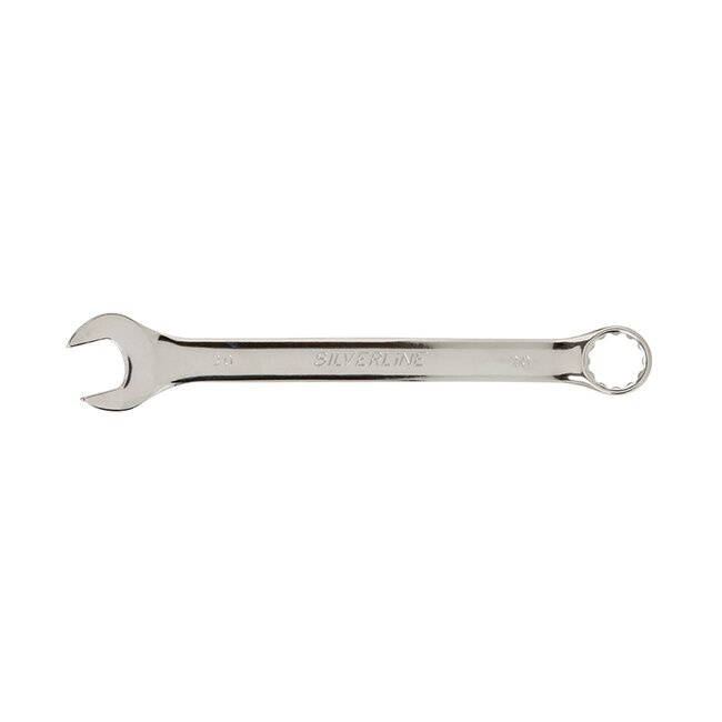 Silverline Steekringsleutel - gehard chroom-vanadium staal - 20 mm - chroom - vast- en losdraaien - montage