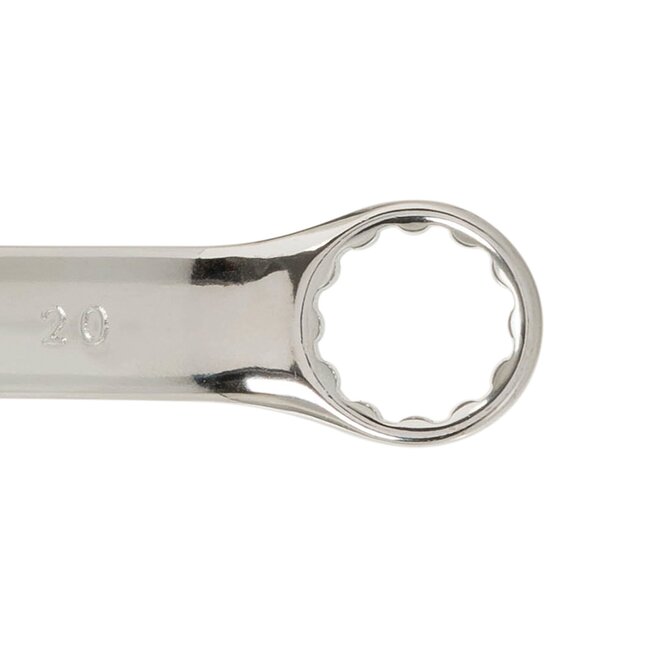 Silverline Steekringsleutel - gehard chroom-vanadium staal - 20 mm - chroom - vast- en losdraaien - montage