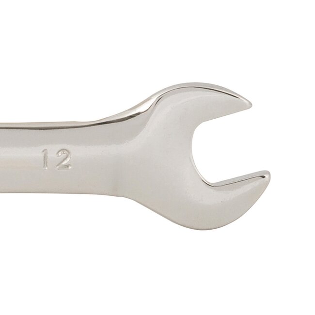 Silverline steeksleutel dubbel open 12/13 mm - chroom-vanadium staal - verchroomd - voor moeren en bouten aandraaien/losmaken