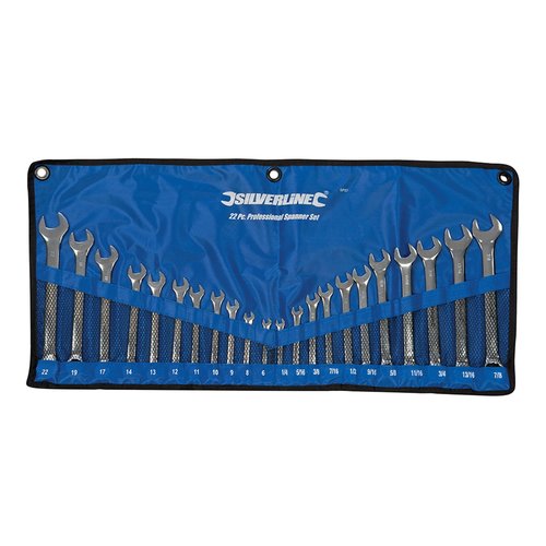 Silverline Steekringsleutel Set - 6 t/m 22 mm. en 1/4" t/m 7/8" - 22 Delig Silverline Steekringsleutel Set - 6 t/m 22 mm. en 1/4" t/m 7/8" - 22 Delig