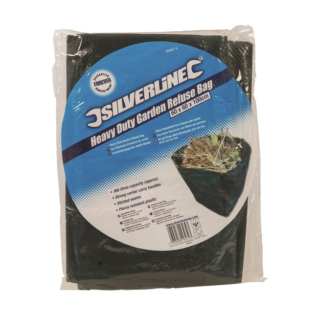 Silverline Grote tuinafvalzak - scheurbestendig - 360 liter - 60 x 60 x 100 cm