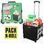 Hofftech Opvouwbare trolley - groot formaat - telescopisch handvat - max. 25 kg - licht rollende wieltjes