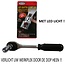 Hofftech Dop adapter - met LED-verlichting - verchroomd staal - inclusief batterijen - 6,5 x 2 cm