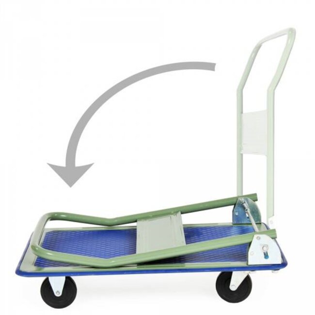 Hofftech Transportwagen - plateauwagen - antislip oppervlak - inklapbaar handvat - max. 300 kg
