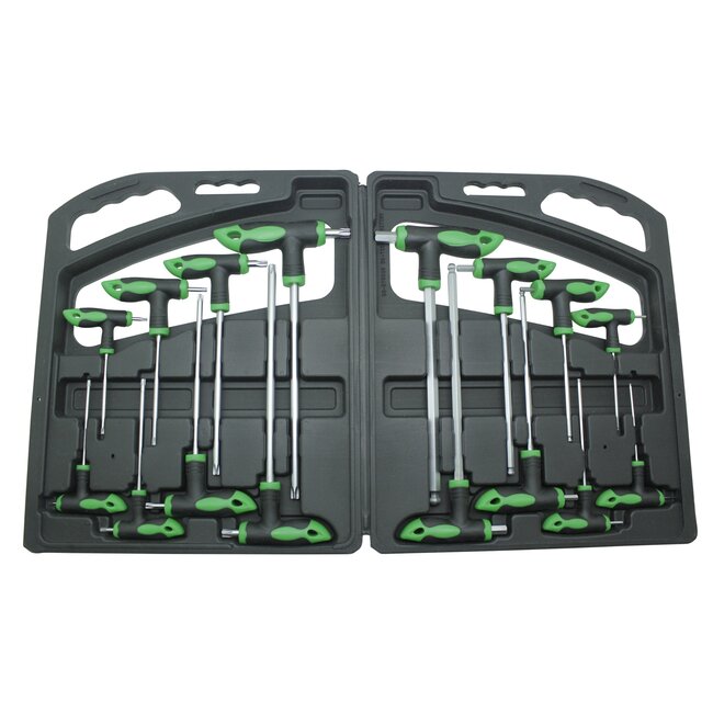 Hofftech 16-delige Torx- en Inbussleutelset - Ergonomisch - Chroom Vanadium - Inclusief Koffer