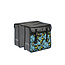 Lastpak Dubbele fietstas - 35 liter - waterdicht - bloemmotief - reflecterende strips