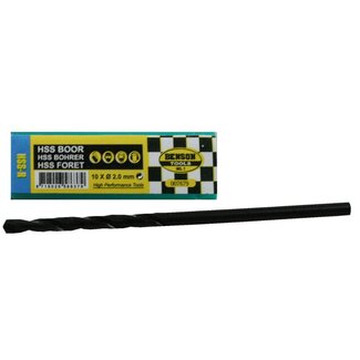 Benson Metaalboren set - 2 mm - nauwkeurig en krachtig - 10 stuks - incl. opbergbox