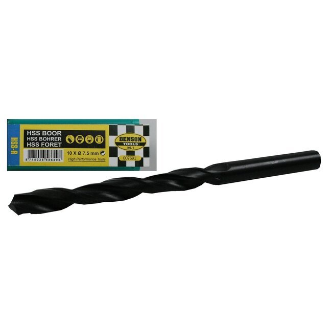 Benson HSS Metaal Boor 7.5 mm - 10 stuks