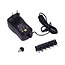 Benson Universele adapter - 2000 mA - 3-12V - 1,4 meter kabel - zwart