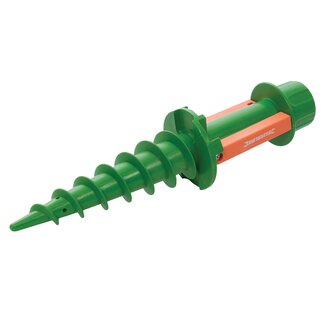 Silverline grondboor parasolvoet - polypropyleen - schroefverankering - 45 cm - groen - voor parasols, sportnetten en partytenten Silverline grondboor parasolvoet - polypropyleen - schroefverankering - 45 cm - groen - voor parasols, sportnetten en partytenten