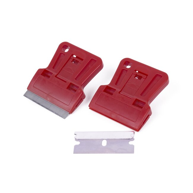 Benson Verfschrapers - 40 mm - Rood - 2-delig - Verwisselbare mesjes