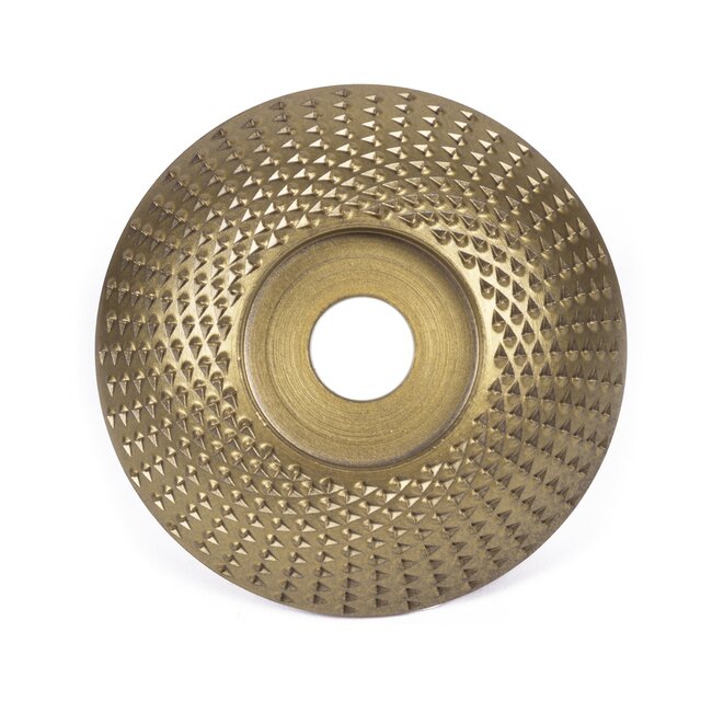 Benson Koolstofstalen slijpschijf - bolvormig - houtbewerking - 84 x 16 mm - goud