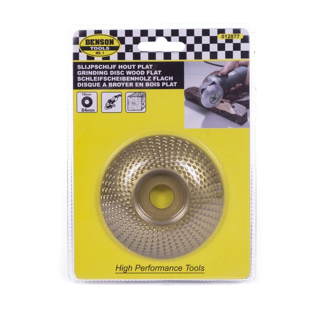 Benson Koolstofstalen slijpschijf - bolvormig - houtbewerking - 84 x 16 mm - goud