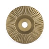 Benson Koolstofstalen Slijpschijf - Hout - Goud - Plat - 98 x 16 mm Benson Koolstofstalen Slijpschijf - Hout - Goud - Plat - 98 x 16 mm