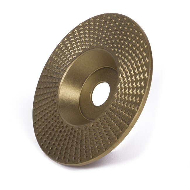 Benson Koolstofstalen slijpschijf - houtbewerking - plat - 98 x 16 mm - goud