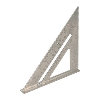 Silverline Aluminium dakbedekkers meetdriehoek - geanodiseerd - 185 mm - imperiale schaalverdeling