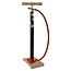 Jumbo Klassieke fietspomp - houten voetplaat - maximale druk 3 bar - 60 cm - zwart/rood