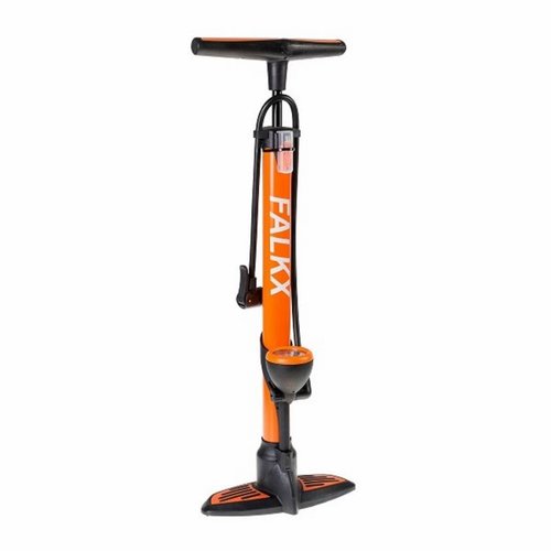 Falkx Fietspomp met Manometer - Auto & Hollands Ventiel - Maximaal 11 Bar - Oranje Falkx Fietspomp met Manometer - Auto & Hollands Ventiel - Maximaal 11 Bar - Oranje