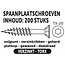 Benson Verzinkte Spaanplaatschroeven - 4.0 x 30 mm - Torx - 200 stuks