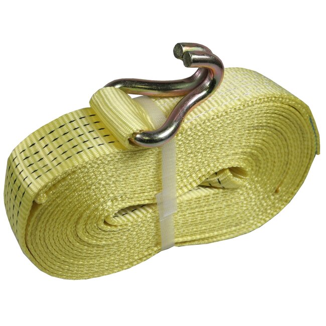 Hofftech Spanband - Losse band met haak - 8.5 meter - 5 ton capaciteit - Geel