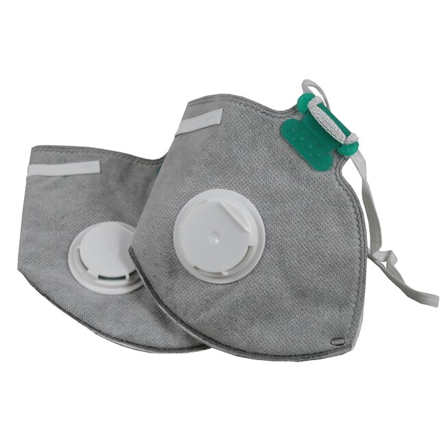 Benson Stofmasker met ventiel - FFP2 - Grijs - Set van 2 - Comfortabel ademen