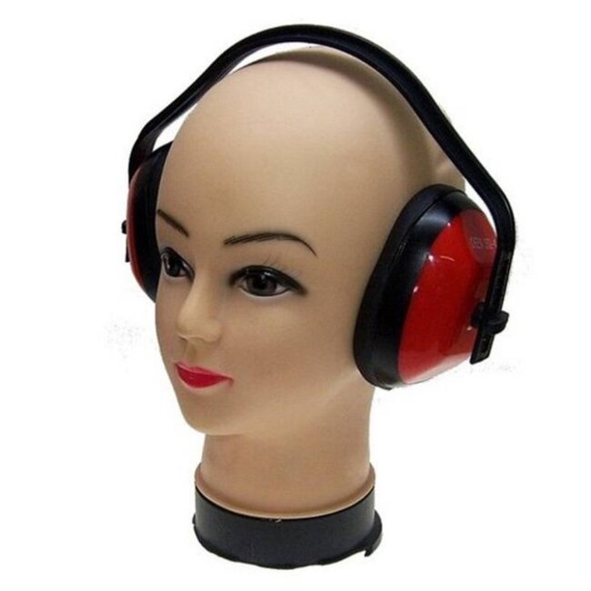 Benson Verstelbare gehoorbeschermer - hoog draagcomfort - lichtgewicht - zwart/rood - SNR 25 dB