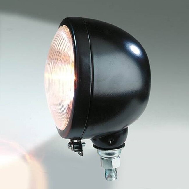 Dragon-Tools Schijnwerper tractorlamp - metalen behuizing - draaibare lens - 150 mm - zwart - tractor/voertuig - 12 volt bilux