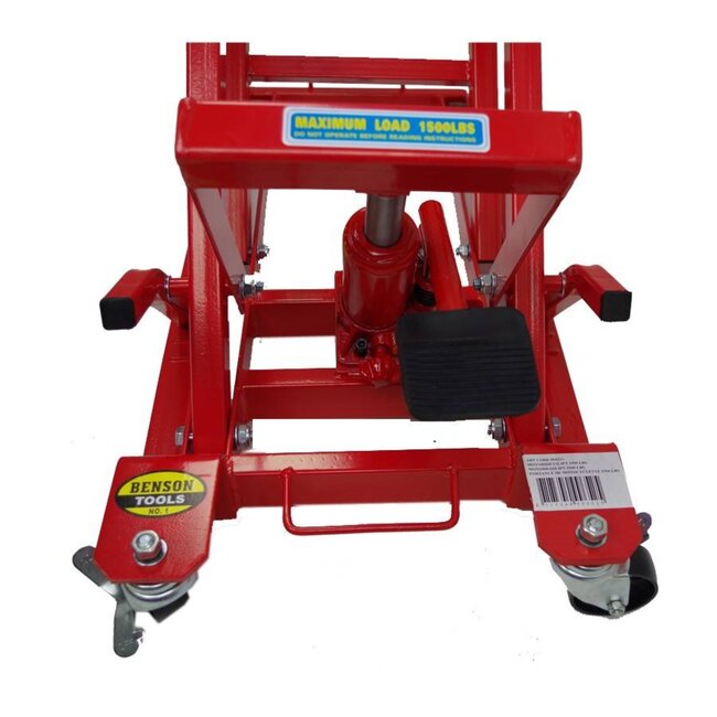 Benson Motorfietslift - Hydraulisch - 680 kg - 88 × 40 × 16 cm - Veiligheidsvangers