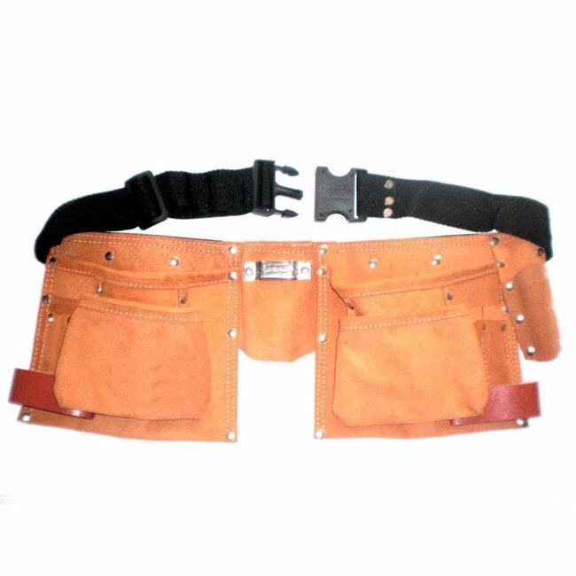Benson Gereedschapsgordel - Leder - 10 Vakken - Verstelbare Riem - Duurzaam en Praktisch