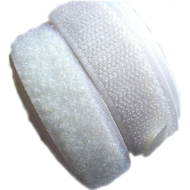 Benson Zelfklevend klittenband - wit - 19 mm breed - 2 x 1 meter - veelzijdig en makkelijk