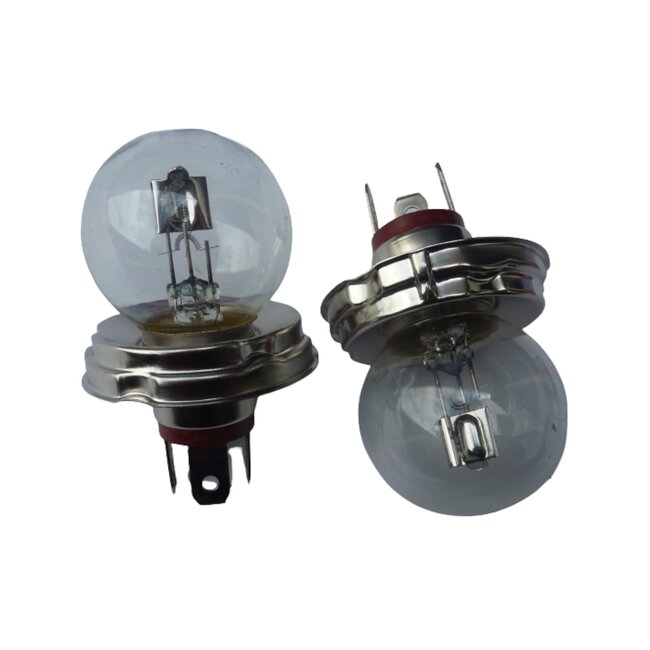 Dragon-Tools autolamp halogeen duplolamp - helder glas - groot- en dimlicht - 45/40 watt 12 volt - oldtimer koplamp