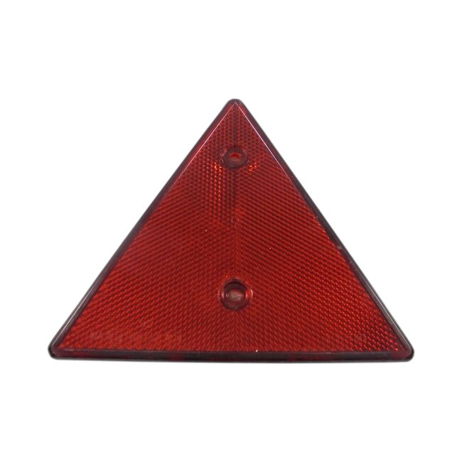 Dragon-Tools Driehoekige reflector - kunststof - E-keur, verplicht - 15.5 x 15.5 x 15.5 cm - rood - voor aanhanger - 2x 5 mm gaten