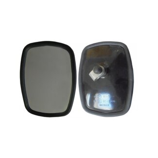 Dragon-Tools Buitenspiegel - kunststof behuizing met bevestigingsbeugel - vlak - 19 x 14 cm - zwart - camper, caravan, vrachtwagen