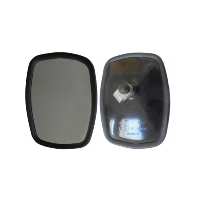 Dragon-Tools Buitenspiegel - kunststof behuizing met bevestigingsbeugel - vlak - 19 x 14 cm - zwart - camper, caravan, vrachtwagen