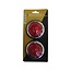 Dragon-Tools Zijlamp Markeringslamp Set - Rood - Ø 70 mm - Chroom - 2 stuks