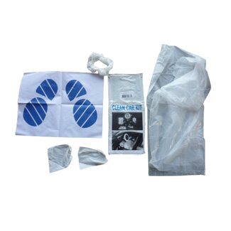 Dragon-Tools auto interieur beschermset - kunststof - tegen stof en vuil - 80 x 130 cm en 49 x 38 cm - transparant - 5-delig