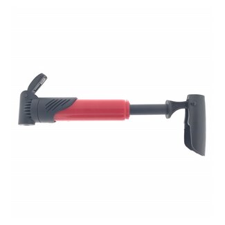 Benson Mini fietspomp/balpomp - uitschuifbaar - 20-40 cm - rood/zwart - max 6 bar