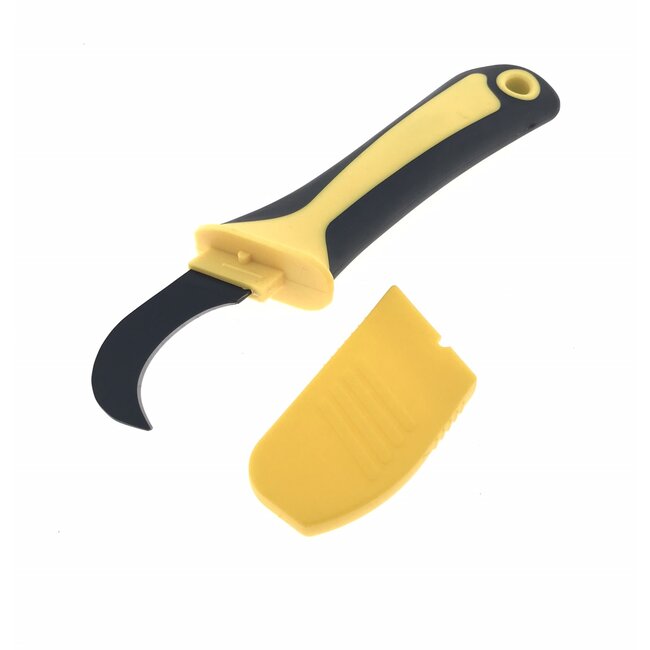 Benson Sikkelvormig kabelmes - Ergonomisch antislip - Roestvrij staal - Geel/Zwart