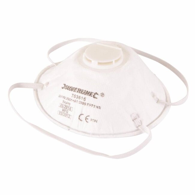 Silverline Gevormd FFP3 Stofmasker met Ventiel - Enkel Gebruik - 10 stuks