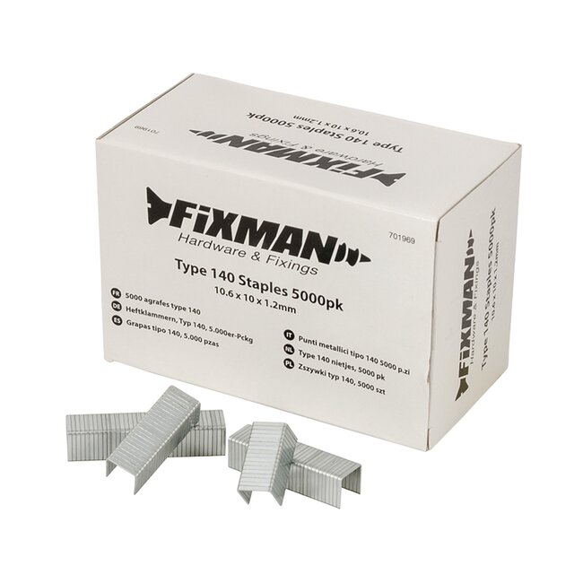 Fixman Type 140 Nietjes - Nieten - 10 mm - 5000 stuks