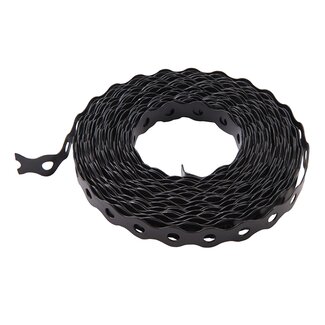 Fixman Zwart montageband - kunststof gecoat staal - 17 mm x 10 meter - flexibel en sterk