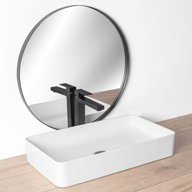 REA Hoog model wastafelkraan - mat zwart - modern design - messing - 275 mm hoogte