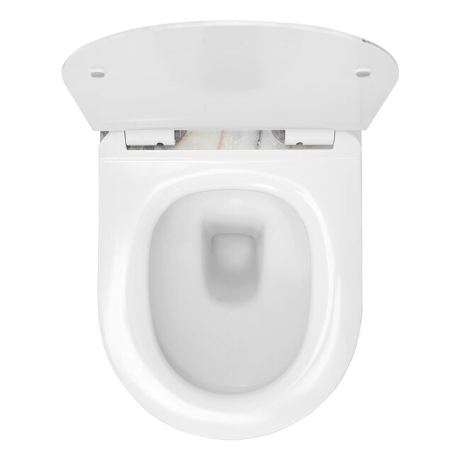 REA Rimless wandcloset - Diepspoel - Softclose zitting - Graniet glans - 49,5 cm