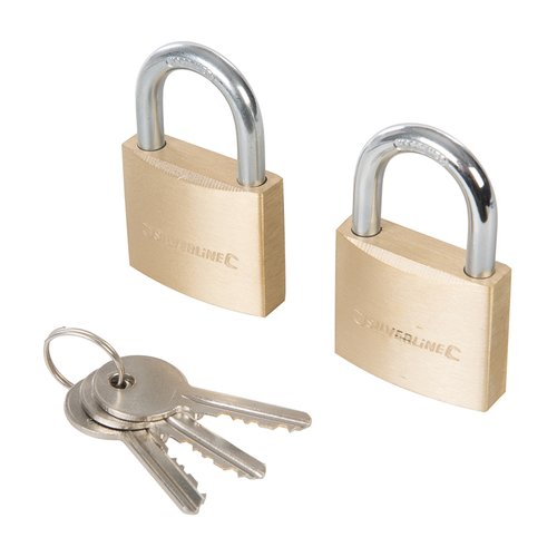 Silverline Hangslot Gelijksluitend - 40 mm - 2 stuks Silverline Hangslot Gelijksluitend - 40 mm - 2 stuks