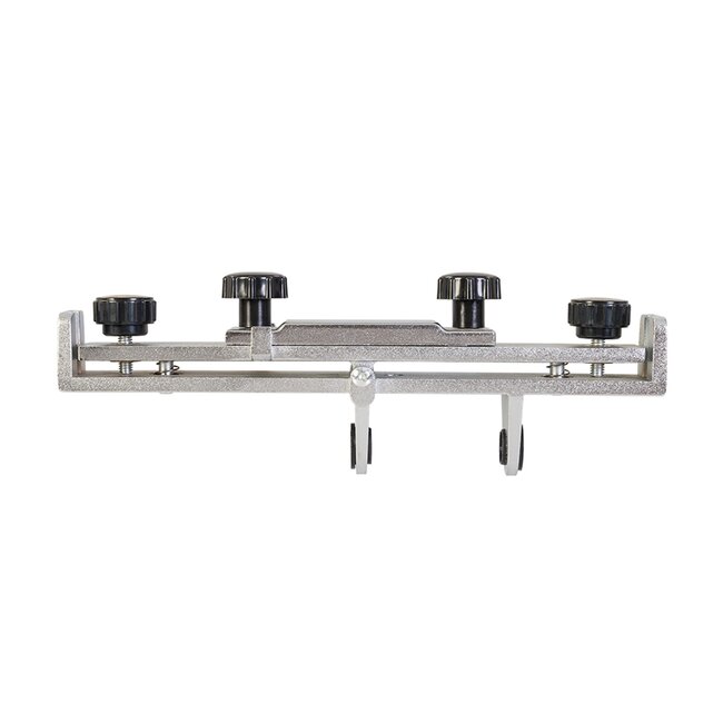 Triton slijpklem voor blokschaafmessen - vernikkeld aluminium - rond slijpen - 24 cm - zilver - voor natsteenmachine