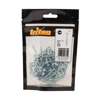 Triton Zinken Pocket Boring Schroeven met Sluitring Kop - Grof P/HC 8 x 1 - 1/2 inch - 100 stuks