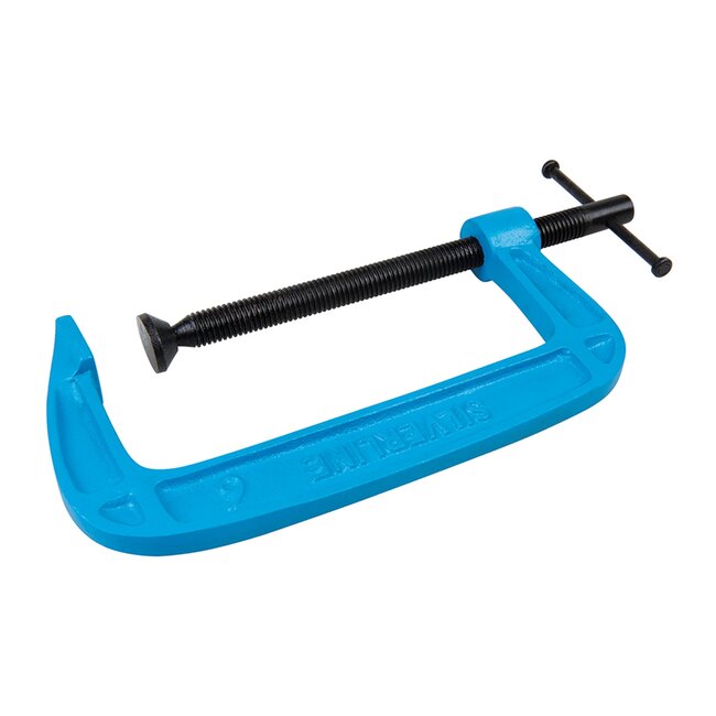 Silverline Gietijzeren g-klem - verstevigde schouders - hefboomstang - 150 mm