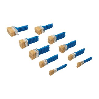 Silverline Wegwerp schilderskwasten set - 50 delig - diverse maten - ideaal voor fijn verfwerk en schoonmaak