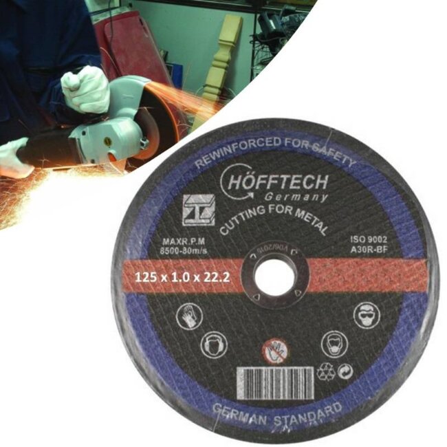 Hofftech Metaal doorslijpschijf - Precisie en kracht - 125 x 1 mm