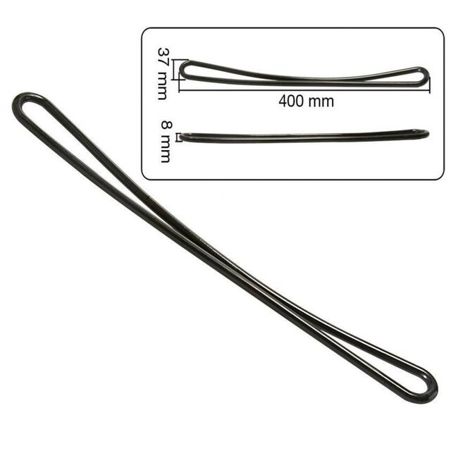 Hofftech Set spanrubbers - weerbestendig - 400 x 8 mm - zwart - 10 stuks